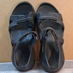 Crocs Men’s Swiftwater River Sandals Black Size M 9